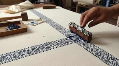 CraftsofIndia® Border Pattern Henna Mehendi Print Wooden Block Stamps (Set of 10 | - size: 10 Pcs