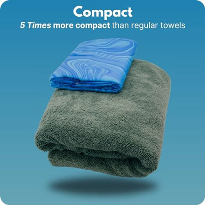ECCOSOPHY Microfiber Beach Towel - Quick Dry, Sand Free and Oversized 71x35 - color: A - Laguna