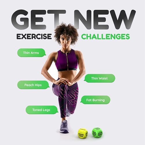 4 PCS Exercise Dice, 6 Sided Foam Workout Dice Set, Teens & Adults - Yellow | 2.75" Each, Fun Fitness Dice for PE, Group Classes & Home Gym, Solo or Team Use, Fitness Gift for Coaches & Gym Lovers - color: Yellow