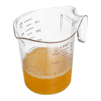 Restaurantware Clear Plastic Pt (Cups) Measuring Cup, 5.3 x 3.8 x 5 In - size: 5.25" × 3.75" × 5.00"