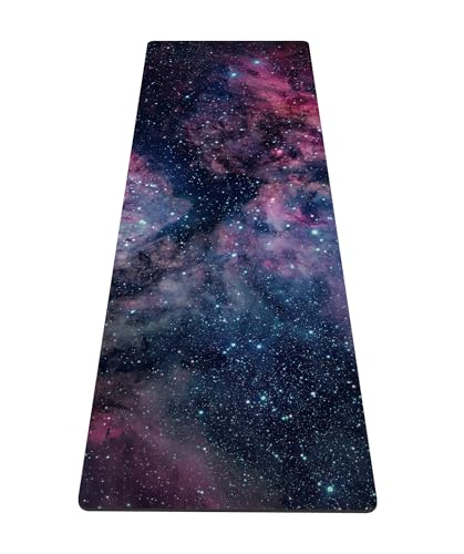 nuveti Yoga Mat Print Extra Thick TPE Non Slip Fitness Exercise Mat with Carrying Bag,72"x24" Extra Thick 6MM Exercise & Workout Mat for Yoga, Pilates Fitness and Floor Exercises - color: CanRuoFanXing