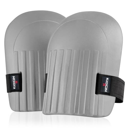 NoCry Gardening Knee Pads for Women and Men – Waterproof Foam Padding in a Lightweight Yet Durable Design; Easy to Wear with Adjustable Elastic Hook-and-Loop Straps – Ideal for the Garden and Yard Work - color: Grey, style: 1-strap