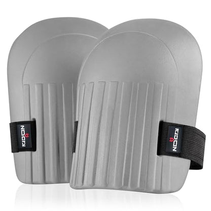 NoCry Gardening Knee Pads for Women and Men – Waterproof Foam Padding in a Lightweight Yet Durable Design; Easy to Wear with Adjustable Elastic Hook-and-Loop Straps – Ideal for the Garden and Yard Work - color: Grey, style: 1-strap