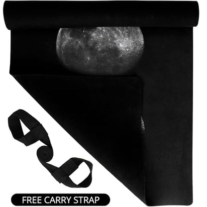 Plyopic All In One Yoga Mat | Luxury Sweat-Grip Mat/Towel Combo | Ideal for Yoga, Hot Yoga, Bikram, Pilates, Workout & Exercise | Eco-Friendly Natural Rubber - color: Moons