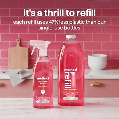 method All-Purpose Cleaner Spray, Pink Grapefruit , 28 fl oz, 4 pack - size: 28 Fl Oz (Pack of 4), style: All Purpose Cleaner Spray