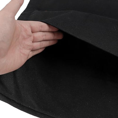 Starsouce Yoga Mat Bag Lightweight Foldable Canvas Tote with Side Sleeve Large Pocket Yoga Mat Carrier for Gym Travel Beach - color: Black
