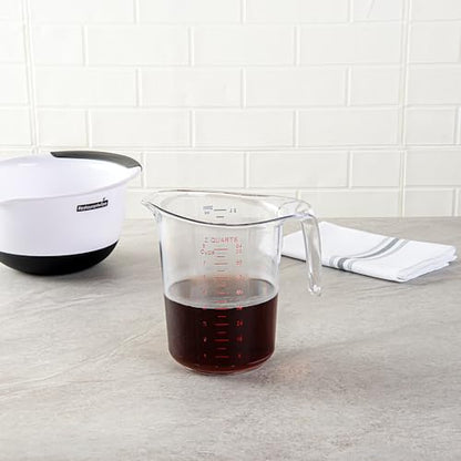 Restaurantware Plastic Measuring Cup - Chef 101 Measuring Jug with Dual Unit Markings, Dishwasher Safe - Clear Measuring Cup for Kitchen, Restaurants - size: 7.75" × 6.00" × 7.50"