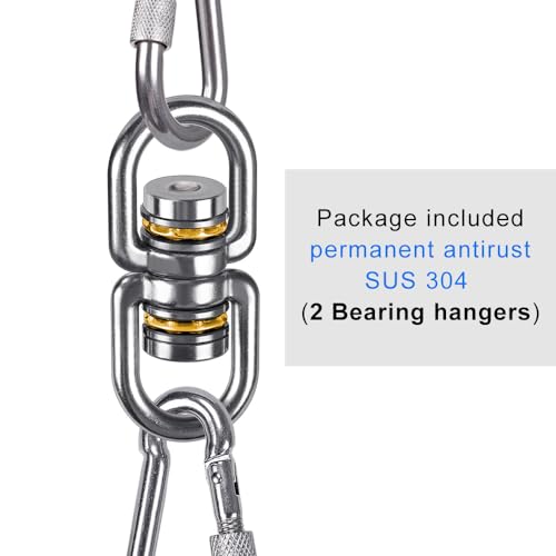 SELEWARE Heavy Duty Bearing Swing Swivel, 360° Rotation Hanging Accessory - color: Swivel Only, 2 Pack