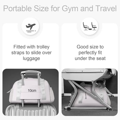 Mini Gym Bag for Women Girls Small Gym Tote Bag with Wet Compartment Waterproof Travel Duffle Bag Cute Workout Sport Bag - color: Grey-14in