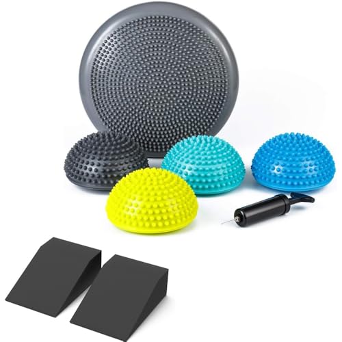 StrongTek Wedge & Balance Pod Set – Build Agility, Core Strength & Joint Stability for Yoga, Rehab, Fitness Training