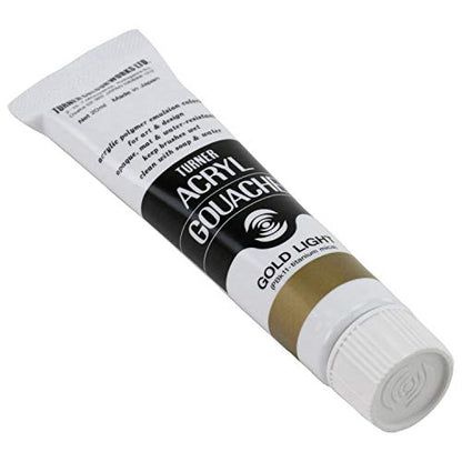 Turner Colour Works Acryl Gouache Artist Acrylic Paint - Single 20 ml Tube - Gold Light - color: Gold Light, size: 0.7 Fl Oz (Pack of 1)