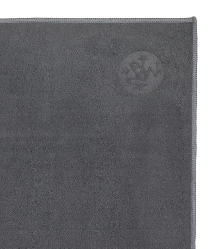 Manduka eQua Hot Yoga Mat Towel - 71" | Rapid Moisture Activated Grip | Ultra Soft Microfiber | Quick Dry | Lightweight, Travel Friendly Mat Layer | 71 x 24 inches | Thunder - color: Thunder, size: 71" x 24"