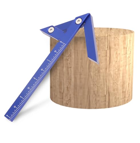 Aluminum Imperial Circle Center Positioning, 45/90 Degree Positioning Ruler, Right Angle Positioning, Centerline Positioning, Multi-Function Arrow Ruler, High-Precision Measuring Ruler,044BL - color: Blue(Imperial)