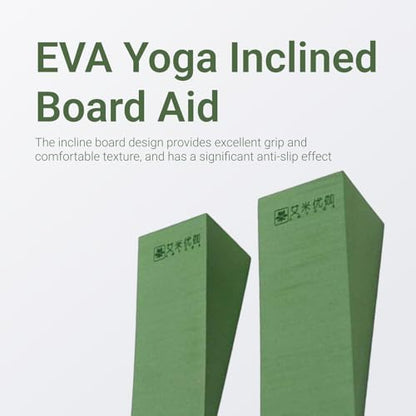 2 Pieces Yoga Foam Wedge, EVA Wedge Block, Heel Stretcher Back Support, Slant Board Calf Stretcher