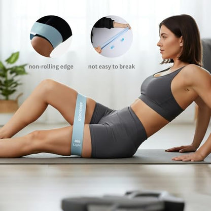 Wide Silicone Booty Bands for Women, 2-Pack Resistance Loops