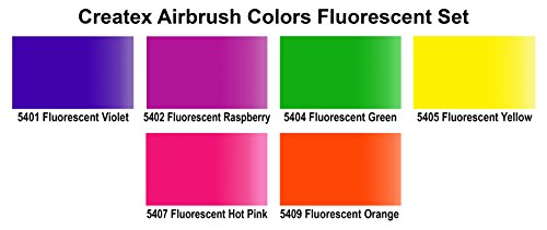 Createx Colors 5802-00 2-Ounce AB Airbrush Set, Fluorescent - style: Fluorescent Set