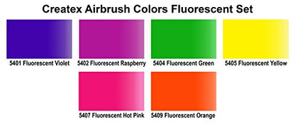 Createx Colors 5802-00 2-Ounce AB Airbrush Set, Fluorescent - style: Fluorescent Set
