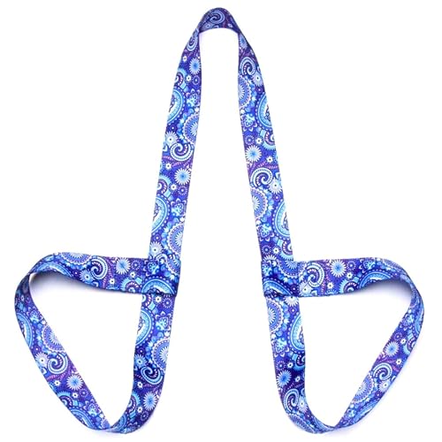 Yoga Mat Straps for Carrying, Adjustable Yoga Mat Sling Carrier, Mat Holder Colorful Band, Anti-Slip, Multiple Color Choices - color: Blue