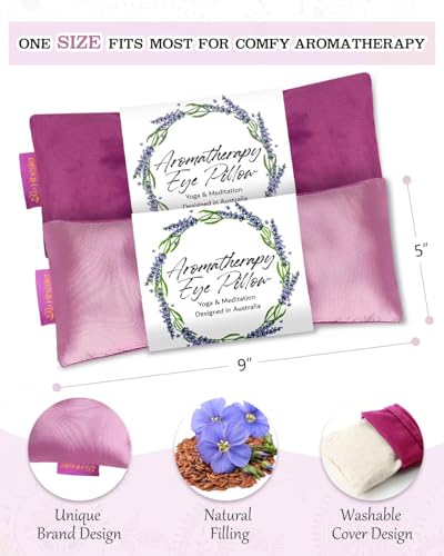 Hihealer Weighted Eye Mask for Sleeping, Lavender Eye Pillow for Spa Yoga - color: Purplex2