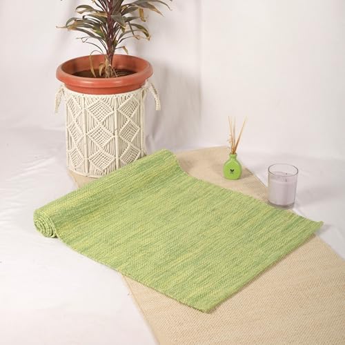 Trade Star Highly Absorbent Reversible Yoga Rug Organic Cotton Yoga Mat Tie Dye Yoga Mat for Exercise Travel Mat for Indoor or Outdoor Use Handloomed Extra Thich Meditation Rug 72"L x 24"W Inches Perfect Size - color: Color 3