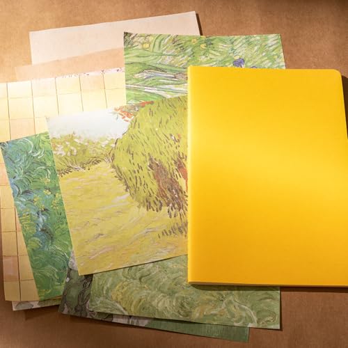 YagCu Scrapbook Kit for Beginners, Aesthetic Junk Journal Supplies, Scrapbooking and Journaling Materials, Bullet Journals Stationery, Planner DIY Arts Craft, Women Adults - color: Sunlight