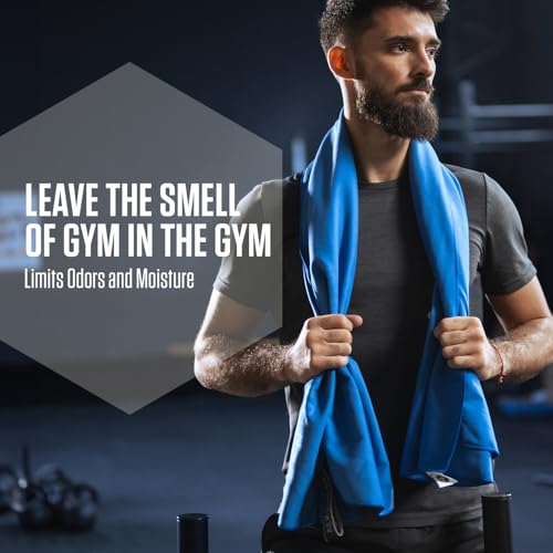 VENTURE 4TH Quick Dry Microfiber Towel for Camping & Gym - Blue Large - color: Blue, size: 60.00" x 31.50"
