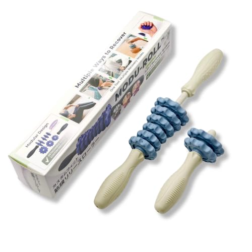 ONIPAX 3-in-1 Muscle Roller Stick - Adjustable Deep Tissue Massage Tool - color: Blue