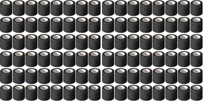 Treela 128 Pack 2" X 5 Yards Self Adhesive Bandage Wrap Black - color: Black, size: 2 Inch X 5 Yard (Pack of 2)