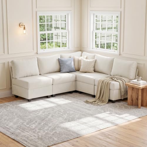 Breakfast Nook Bench with Storage, 5 Seats Modular Corner Banquette Seating - size: 5 Seats