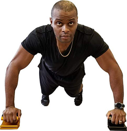 Pushup Bars - Safe Push Up Bars - Strength training Pushup Stands Perfect for Home Gym & Traveling Fitness - Lightweight, Non-Slip Bodyweight Training Workouts Blocks - color: Black