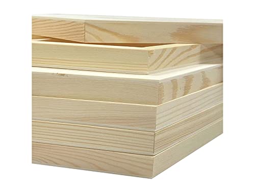 12x14 in Wood Panel Boards Wooden Hexagon Shaped Canvas for Painting Crafts(6 Pieces)