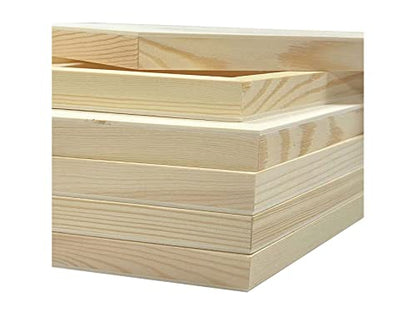 12x14 in Wood Panel Boards Wooden Hexagon Shaped Canvas for Painting Crafts(6 Pieces)