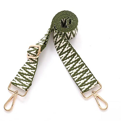 S-Jacorry Purse Strap Replacement Crossbody Wide Shoulder Strap Adjustable Canvas Straps Handbag Strap Replacement Belts - color: Gold Buckel-272