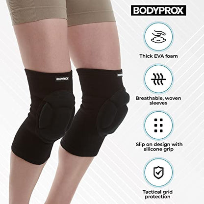 Bodyprox Protective Knee Pads, Thick Sponge Anti-slip Knee Sleeve - size: Small/Medium