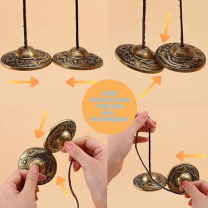 Tibetan Tingsha Cymbals Meditation Chime Bells (Dragon and Phoenix) - color: Dragon and Phoenix