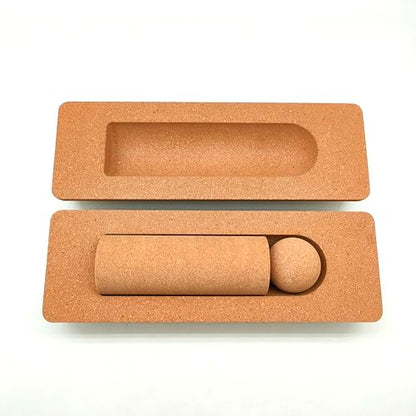 Natural Cork Balance Board Set - Yoga Foot & Ankle Strengthener, Balancing Board Massager for Plantar Fasciitis Relief, Pilates Toe Stretcher
