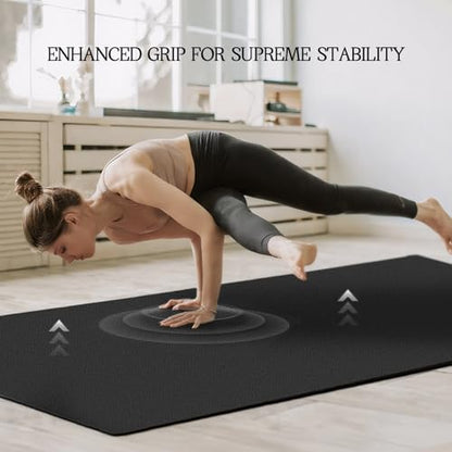 VTORY Extra Large Yoga Mat 6'x 4' - (6mm /8mm/12mm) - size: 6' x 4' x 1/3 in