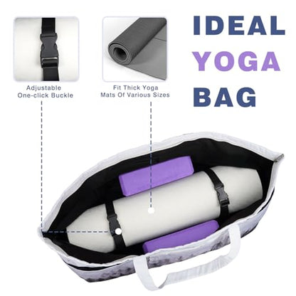 Yoga Mat Bag Yoga Mat Carrier with Shoes Compartment & Wet Pocket Pilates Bag with Zipper Pockets & Yoga Mat Holder Strap Yoga Bags and Carriers Fits All Your Stuff - color: Cloud Forest