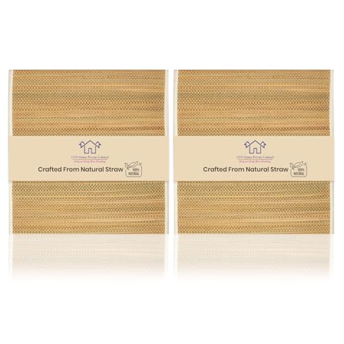 LFH Home Handmade Straw Yoga Mat For Exercise, Workout, Fitness - Perfect Heavy Quality Eco Friendly Natural Straw Reversible Yoga Mat for Men & Women - 72x24 Inch - color: Brown