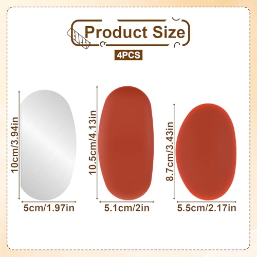 Pottery Ribs, Rubber Pottery Clay Ribs and Ceramics Rib Pottery-Tools Metal Clay Scraper Scraper Sculpture Cutter Crafts Tool Ceramics Tool Kit for Texturing Artists Modeling Potter (4 Pcs)