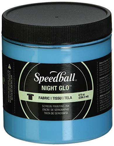 Speedball 047520 Night Glo Screen Printing Ink, 8 fl. oz., Blue - color: Blue