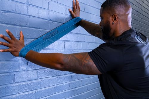 Serious Steel Fitness 패브릭 미니 루프 미끄럼 방지 저항 밴드 세트 | 워밍업, 물리 치료, 둔근 훈련, 속도 및 민첩성 운동 밴드 - color: 레벨 4 - 헤비 (블루)