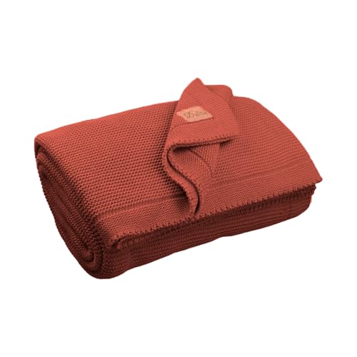 Dalisa Alina GOTS Organic Cotton Throw Blanket, Amberglow, 50x60 in - color: Amber Glow, size: 50x60