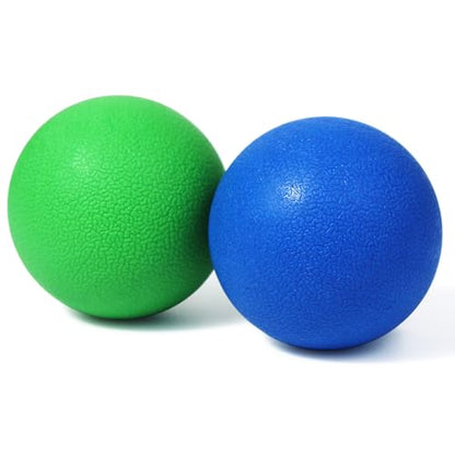 2-Pack Firm Lacrosse Massage Balls (Green&Blue) - color: Green&blue
