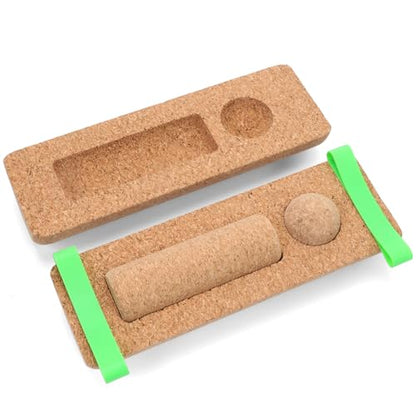 Cork Balance Board Foot Ankle Strengthener & Stability Trainer Kit