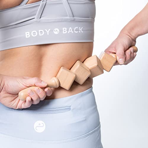 Body Back Foot And Body Roller Bundle, Massage Roller For Plantar Fasciitis | 2 In 1 Massage Tool Bundle, Wooden Cellulite Massager Tool, Full Body Massage Roller For Muscle Recovery & Relaxation Therapy - style: Bundle