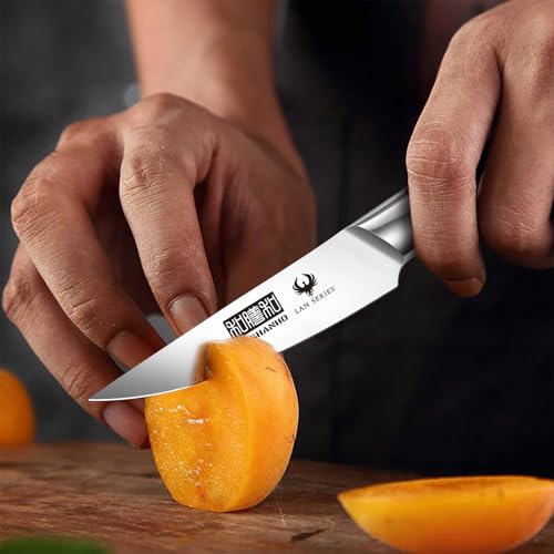 HOSHANHO 3PCS Kitchen Knife Set, Ultra Sharp Chef/Santoku/Paring Knives | Professional Japanese High Carbon Steel Cooking Knife Set with Ergonomic Wood Handle, Ideal Gift for Family and Restaurant - size: 3 Pieces Knife Set