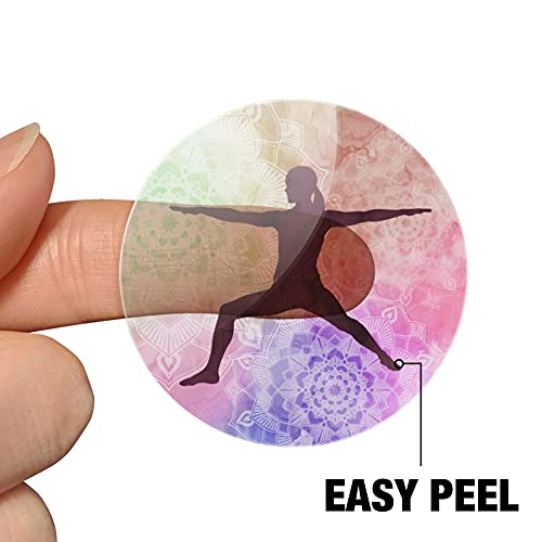 Warrior II 2 Yoga Pose Planner Calendar Scrapbooking Crafting Stickers - color: Clear, size: 18 2" Stickers