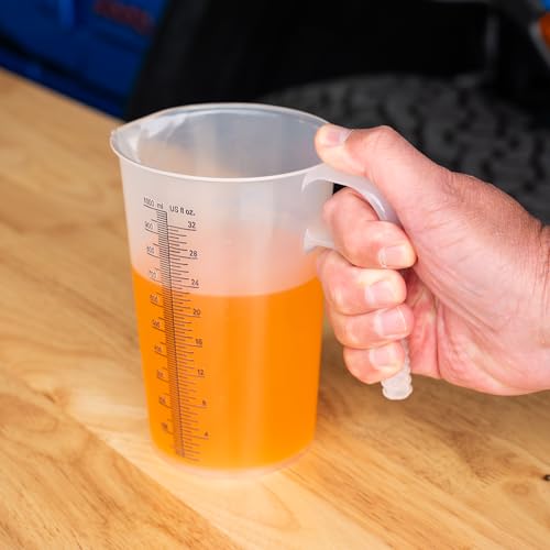 32oz (1 Quart) Measure Pitcher with Convenient Conversion Chart – Extra Strong Food Grade – Great for Cooking, Home Hobbies, Shop Oil and Fluids, Spa Chemicals with High Chemical Resistance by Turnah - size: 32 oz