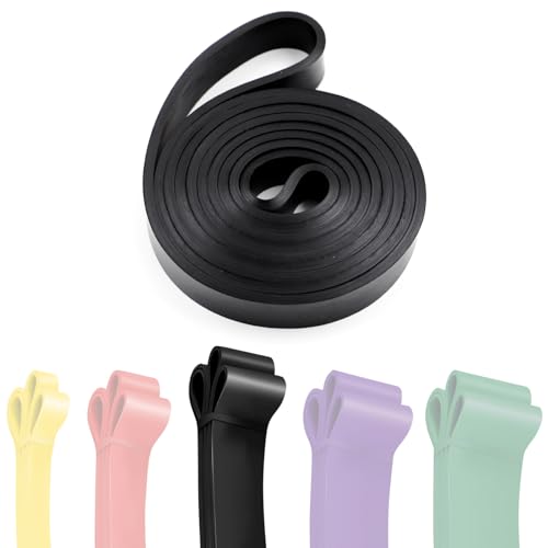Resistance Stretch Loop Bands for Assisted Pull Ups and Power Lifting Workout Exercise - color: 25-65 Ibs Black